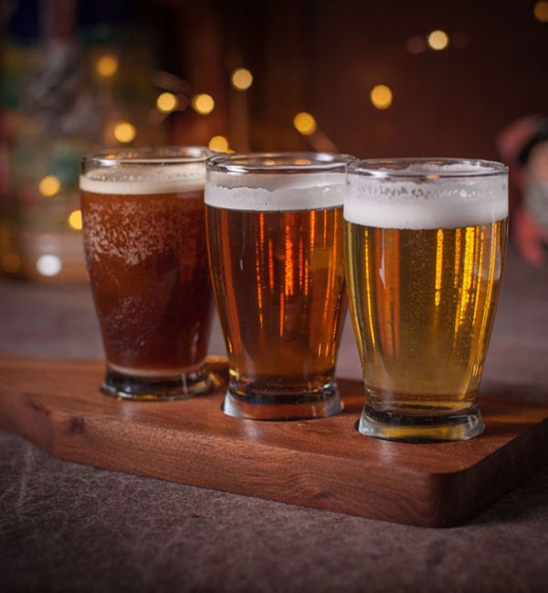customizable beer flight holders in real wood