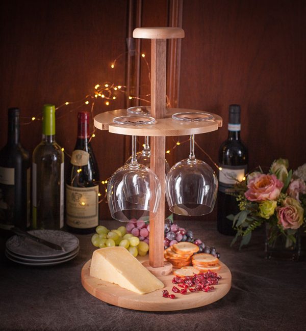 wood wine caddy