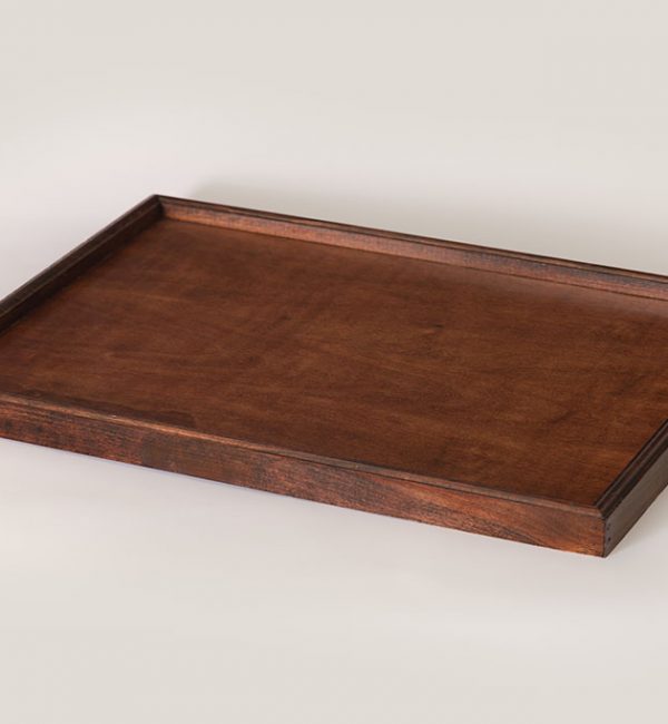 wooden hotel room service tray