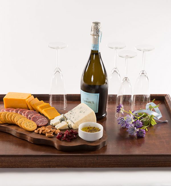 hotel room service tray made in real wood